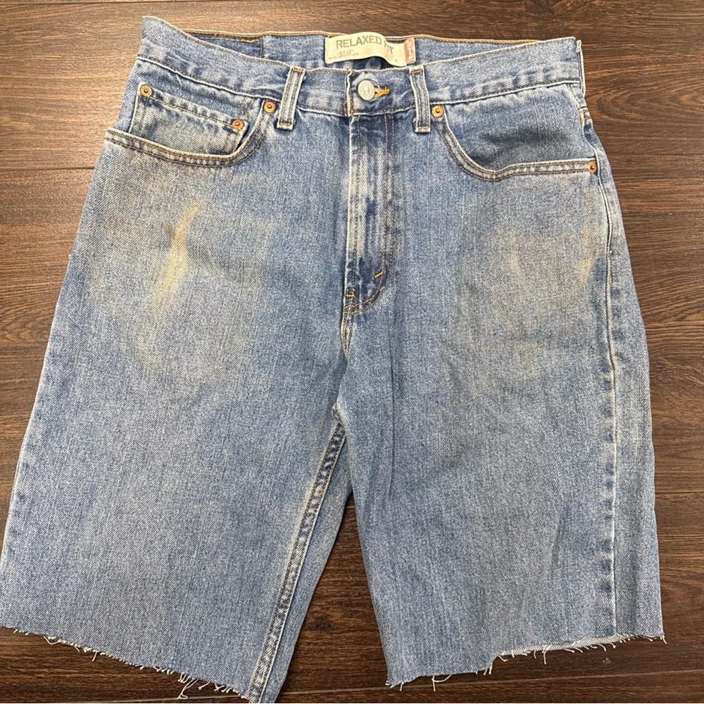 Levi's 550 Classic Blue‎ Denim Jean cutoff shorts